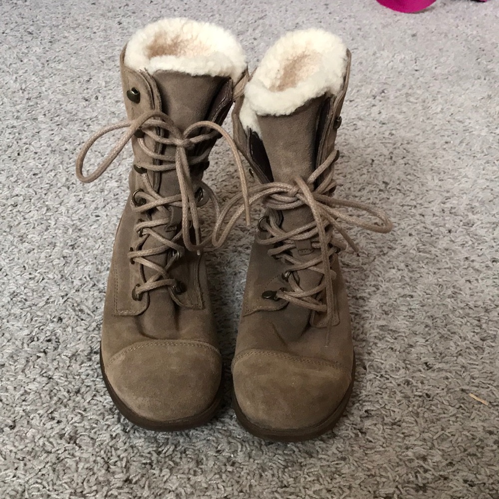 Ugg Fleece Lined Combat Boots